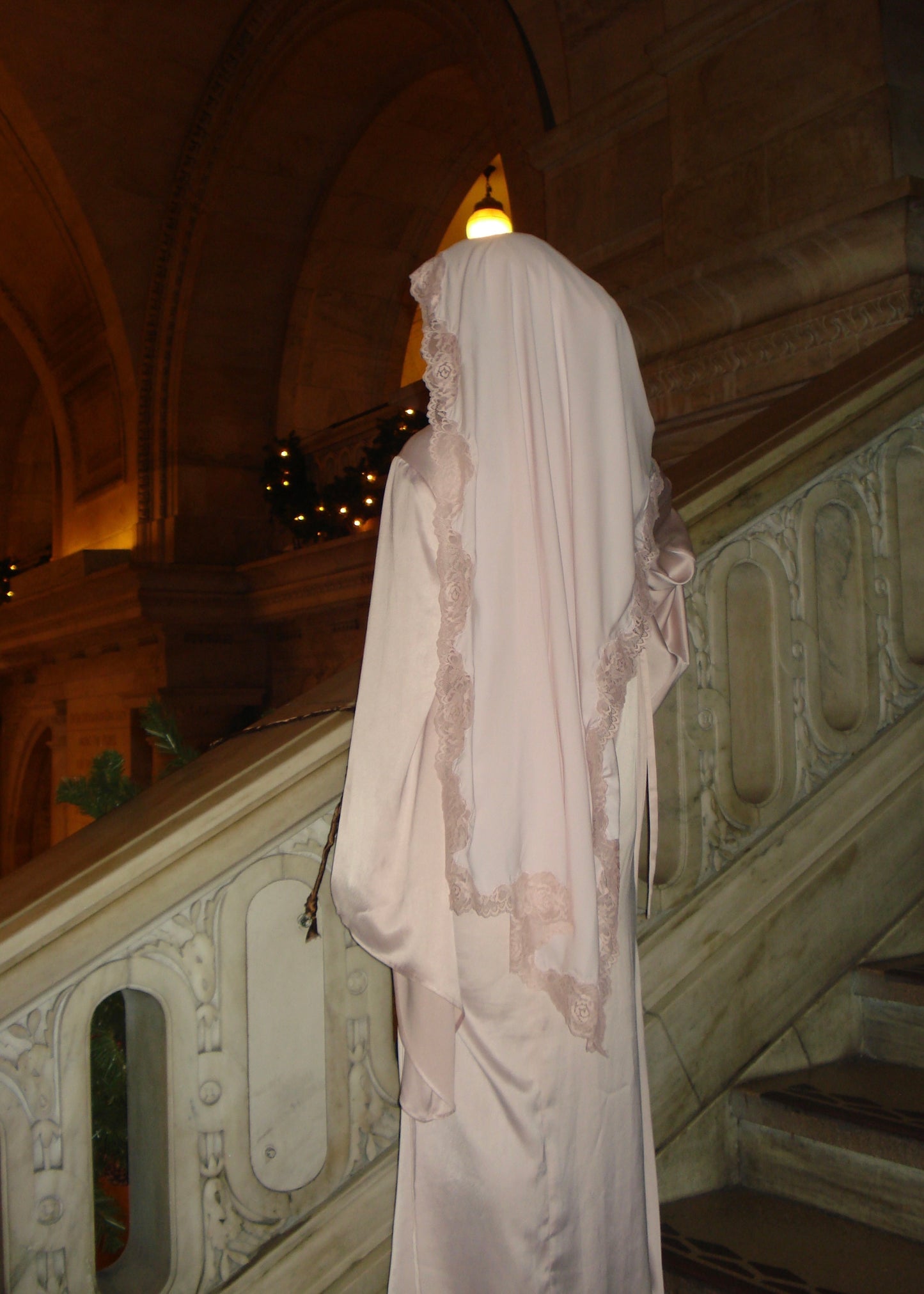 Petal Satin Lace Scarf