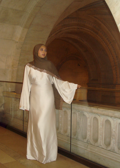 Bruni Modal half lace scarf