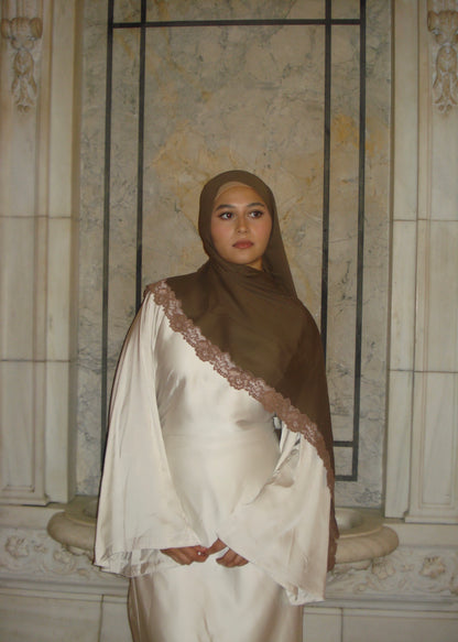 Bruni Modal half lace scarf