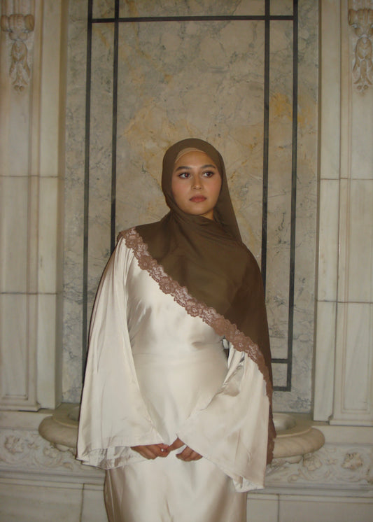 Bruni Modal half lace scarf