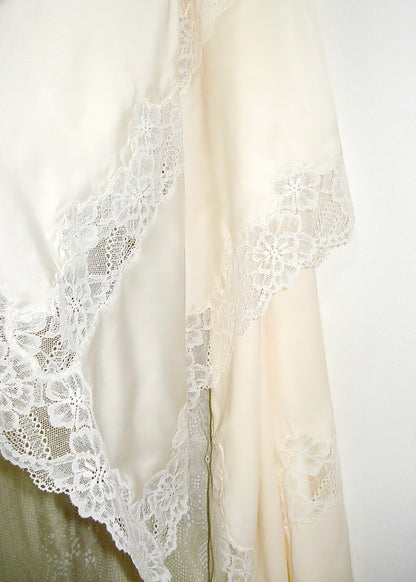 Melati satin Full lace Ivory Scarf