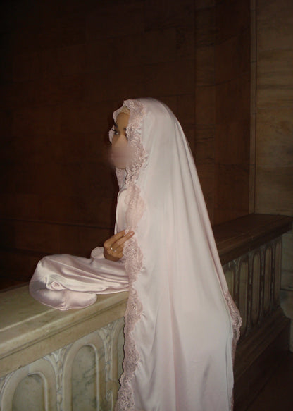 Petal Satin Lace Scarf