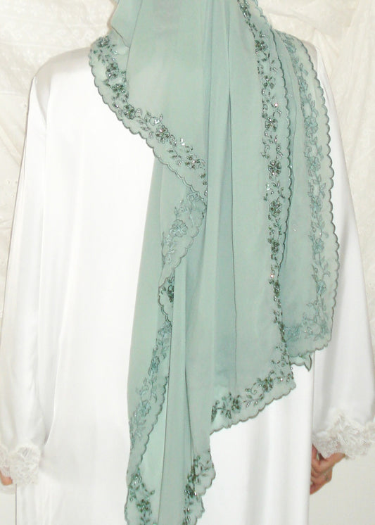 Pandan beaded hijab