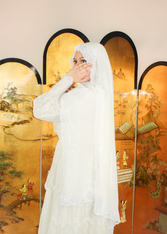 Lily Chiffon Full lace Scarf